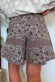 Ole Bubble Cotton Bandana Shorts Earth